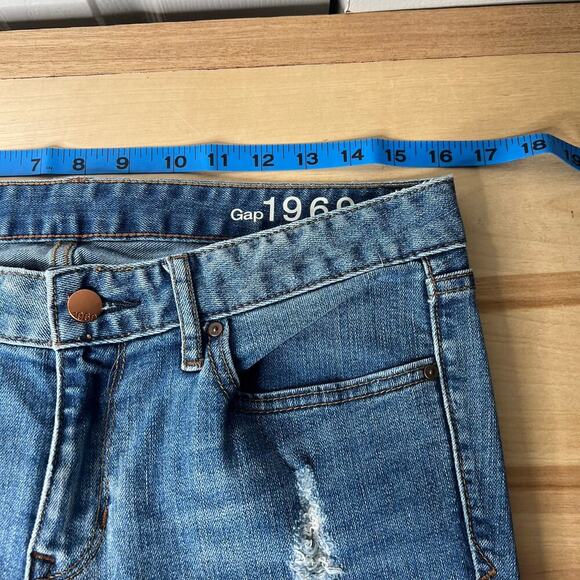 GAP Womens Always Skinny Distressed Jeans Size 30/10 Medium Wash Stretch - Picture 10 of 13